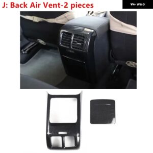 インテリア トリム 5D VW ゴルフ 6 MK6 2009-2013 カーアクセサリーカーボンセンター コンソール ABS パネル ゴルフ MK6 ステッカー RHD - J Back Air Vent