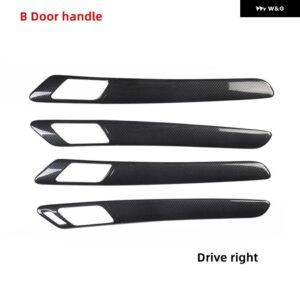 インテリア トリム 5D VW ゴルフ 6 MK6 2009-2013 カーアクセサリーカーボンセンター コンソール ABS パネル ゴルフ MK6 ステッカー RHD - B Door handle
