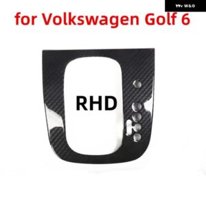 インテリア トリム 5D VW ゴルフ 6 MK6 2009-2013 カーアクセサリーカーボンセンター コンソール ABS パネル ゴルフ MK6 ステッカー RHD - H Gearbox
