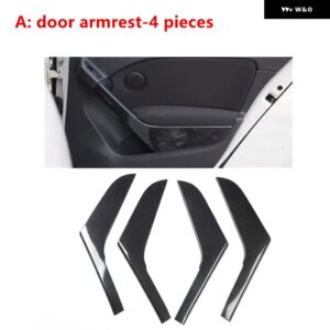 インテリア トリム 5D VW ゴルフ 6 MK6 2009-2013 カーアクセサリーカーボンセンター コンソール ABS パネル ゴルフ MK6 ステッカー RHD - A Door armrests