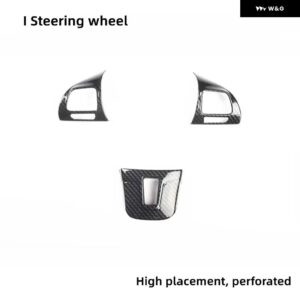 インテリア トリム 5D VW ゴルフ 6 MK6 2009-2013 カーアクセサリーカーボンセンター コンソール ABS パネル ゴルフ MK6 ステッカー RHD - I Steering wheel-2