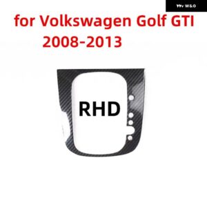 インテリア トリム 5D VW ゴルフ 6 MK6 2009-2013 カーアクセサリーカーボンセンター コンソール ABS パネル ゴルフ MK6 ステッカー RHD - H Gearbox GTI