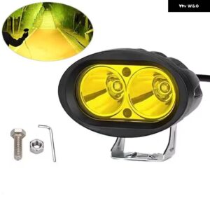 20ワット 楕円形 フォーク リフトランプ LED ブルースポットライト 10-48V DC 安全作業灯 フォーク リフトハザードランプ - Yellow Light