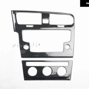 VW ゴルフ MK7 2013-17 インテリア 装飾アクセサリーセンター コンソールドアバー ステアリングホイール パネル ステッカー - E