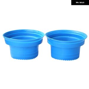 2個 6.5インチ スピーカー 防水 カバー スピーカー シリコーン遮音性と断熱ガスケットカバー カーアクセサリー - blue