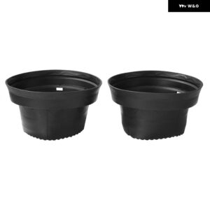 2個 6.5インチ スピーカー 防水 カバー スピーカー シリコーン遮音性と断熱ガスケットカバー カーアクセサリー - black