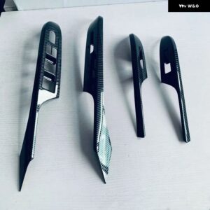 スズキ スイフト ZC/ZDシリーズ 2024 2025 ABS インテリア アクセサリードアボウルウィンドウリフトスイッチカバー エアコン コン - ABS black carbon D