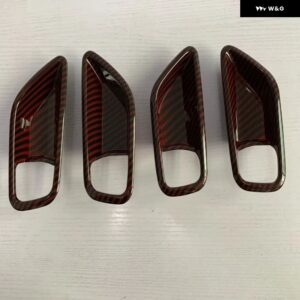 スズキ スイフト ZC/ZDシリーズ 2024 2025 ABS インテリア アクセサリードアボウルウィンドウリフトスイッチカバー エアコン コン - ABS Red carbon C