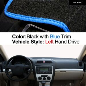 シュコダ オクタヴィア 2 A5 MK2 1Z 2005 - 2014 ダッシュボード カバー ダッシュマットカーペットケープアンチサンサンシェード ダッシュマット 2013 2012 - Blue LHD