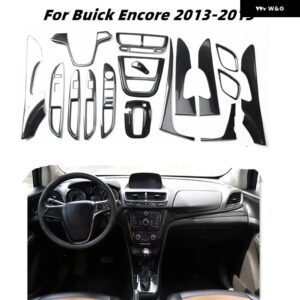 ビュイック アンコール 2012-2015 アクセサリーカーボン スタイル 車室内装飾エア アウトレットドアハンドル WINDOWS コントロール パネル - carbon pattern