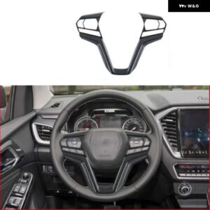 RHD いすゞ D MAX D-MAX DMAX 2021 2022 インテリア アクセサリーカーボンウィンドウリフト ボタン スイッチ パネル フロントウォーターカップカバー - Steering wheel cover