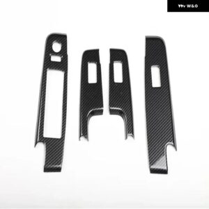 RHD いすゞ D MAX D-MAX DMAX 2021 2022 インテリア アクセサリーカーボンウィンドウリフト ボタン スイッチ パネル フロントウォーターカップカバー - RHD window swtich