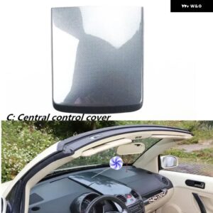 カーボンプリントカーセンター コンソール カバー ハンドル ステッカー ABS メーターギア パネル ビートル 2003-2008-2012 自動車アクセサリー - C