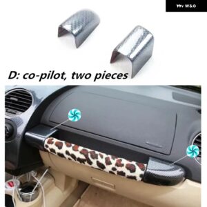 カーボンプリントカーセンター コンソール カバー ハンドル ステッカー ABS メーターギア パネル ビートル 2003-2008-2012 自動車アクセサリー - D