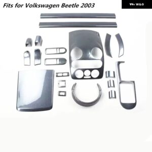 カーボンプリントカーセンター コンソール カバー ハンドル ステッカー ABS メーターギア パネル ビートル 2003-2008-2012 自動車アクセサリー - Suit 2003