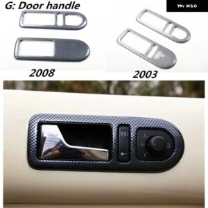 カーボンプリントカーセンター コンソール カバー ハンドル ステッカー ABS メーターギア パネル ビートル 2003-2008-2012 自動車アクセサリー - G2008