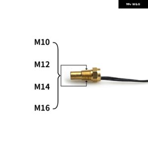 自動液晶水温電圧計ゲージ 2 で 1 ディスプレイ M10/M12/M14/M16 糸センサー - with M14