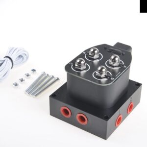 12V 電磁弁エアライドサスペンション マニホールド バルブ リモコン 0-200PSIBLUE ディスプレイ - only solenoid valve
