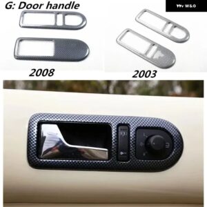 ビートル 2003-2008-2012 アクセサリーカーボンプリントカーセンター コンソール カバー ハンドル ステッカー ABS メーターギア パネル キット