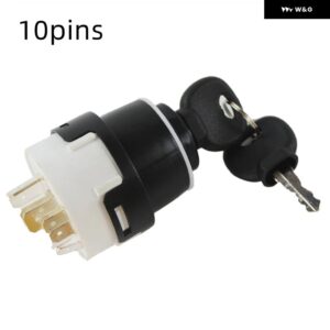 9ピン/10ピン イグニッション スイッチ701/80184 701/45500 JCB JCB200 JCB220 8055 8018 8014 8027Zキー イグニッション スイッチスタートスイッチ - 10pins