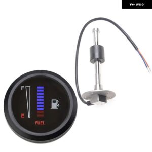 52MM LED ディスプレイ 0-190 オーム燃料レベルゲージ燃料レベルセンサー付き 10 グリッド LED ライト ディスプレイ 超薄型ラウンド - 150MM