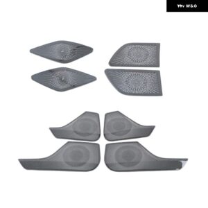 シュコダ オクタヴィア MK4 RS プロ 2021 2022 オーディオ スピーカー トリム ベゼル カバー ピラー フロント AC ベントドア スピーカー カバー - black 8pcs