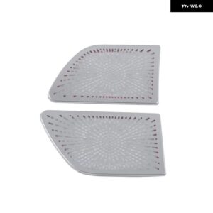 シュコダ オクタヴィア MK4 RS プロ 2021 2022 オーディオ スピーカー トリム ベゼル カバー ピラー フロント AC ベントドア スピーカー カバー - AC vent silver