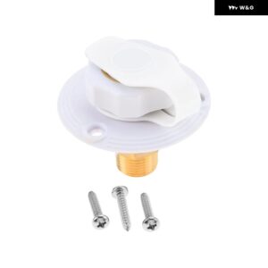 RV 水インレット接続市水注インレットフランジ真鍮チェック バルブ 付き RV ウォーターホースコネクタ 1/2インチ NPT オスキャンピングカー - WHITE