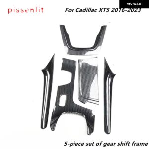 カーボン スタイル ギア シフト ボックス パネル トリム カバー フレーム ステッカー キャデラック XT5 2020-23 2016-19 LHD