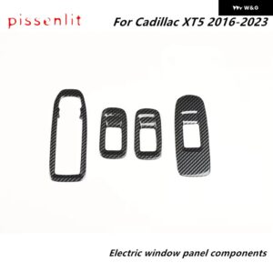 カーボン スタイル ギア シフト ボックス パネル トリム カバー フレーム ステッカー キャデラック XT5 2020-23 2016-19 LHD