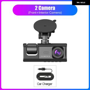 1080P 2.0インチ 車 DVR HD ダッシュカメラ 3 レンズ カム IPS ビデオレコーダー サイクルダッシュカムミラー ドライブレコーダー ナイトビジョン