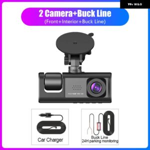 1080P 2.0インチ 車 DVR HD ダッシュカメラ 3 レンズ カム IPS ビデオレコーダー サイクルダッシュカムミラー ドライブレコーダー ナイトビジョン