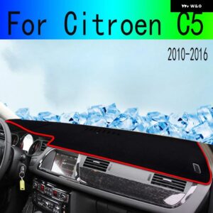 シトロエン C5 C 5 2010-16 ダッシュボード カバー マットサンシェード 回避ライトパッド カーペット抗 UV ケース - LHD