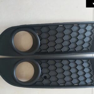 1ペア フロント バンパー アンダー フォグライト ベント グリル カバー VW POLO-GTI 2006-09 MK4 9N3 ABS ブラック - Pair Grill