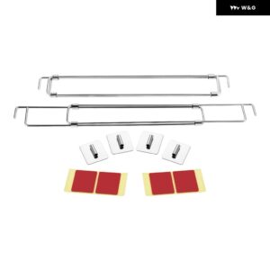 2本 12.5-22.3インチ RV 安全 バー フードドリンクスタビライザー RV 冷蔵庫キャビネット テンションロッド キャンピングカー トラベル トレーラー - silver