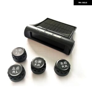 スマートカー TPMS タイヤエア圧 システム 太陽エネルギー TPMS デジタル LCD ディスプレイ 自動車セキュリティ警報 システム インナーセンサー - with External Sensor