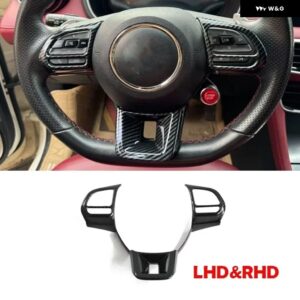 RHD MG HS 2018-2023 インテリア アクセサリーウィンドウライズギアウォーターカップカバー ステアリングホイール カバー エアコン アウトレット フレーム - Steering Wheel