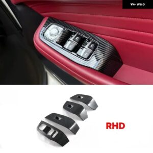 RHD MG HS 2018-2023 インテリア アクセサリーウィンドウライズギアウォーターカップカバー ステアリングホイール カバー エアコン アウトレット フレーム - window rise panle