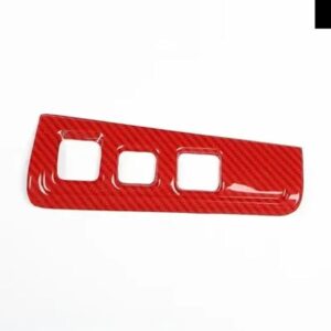 ギア シフト ボックス パネル トリム カーボンレッド スタイル ステッカー キャデラック XT5 2016-2023 LHD アクセサリーセンター コンソール カバー