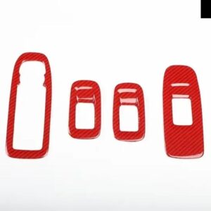 ギア シフト ボックス パネル トリム カーボンレッド スタイル ステッカー キャデラック XT5 2016-2023 LHD アクセサリーセンター コンソール カバー