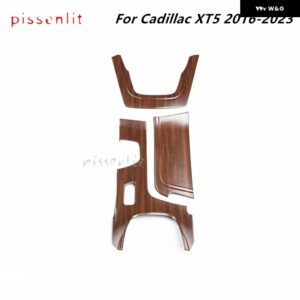カーボン スタイル ギア シフト ボックス パネル トリム マット木目 キャデラック XT5 2016-2023 アクセサリー ABS センター コンソール ステッカー