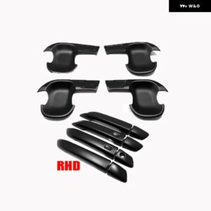 LHD RHD いすゞ D MAX D-MAX DMAX 2021-2023 ABS 車 アウタードアハンドル キャッチカバードアボウル トリム ステッカー - RHD ABS black 12pcs