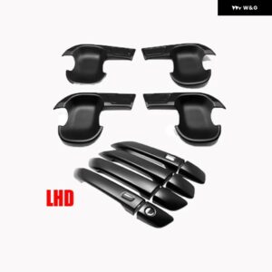 LHD RHD いすゞ D MAX D-MAX DMAX 2021-2023 ABS 車 アウタードアハンドル キャッチカバードアボウル トリム ステッカー - LHD ABS black 12pcs