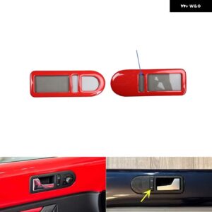 フォーク スワーゲン VW ビートル 2003-10 プラスチック レッド スタイル 装飾 アクセサリー インテリア トリム ステッカー - VersionA door handle