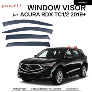 アキュラ RDX 2012-2017 2019+ ウィンドウバイザー アクセサリーブライトストリップウィンド ディフレクター バイザー レインガードシェルター日よけ - MK3-TC1-TC2 2019