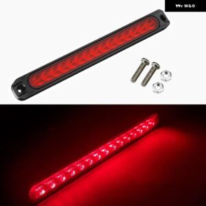 10個 12 V/24 V トラック サイドマーカーインジケータライト車当面ストロボライト黄白赤ウインカーハザードリアテールランプ - Red