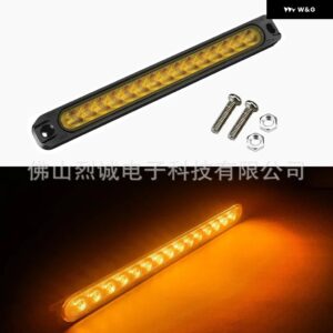 10個 12 V/24 V トラック サイドマーカーインジケータライト車当面ストロボライト黄白赤ウインカーハザードリアテールランプ - Yellow