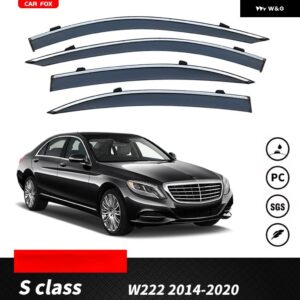 ベンツ Sクラス W221 W222 V223 アクセサリー ウィンドウバイザー ウェザーガード ドアバイザー ベントシェード ウェザーシールド ウィンドレイン - W222