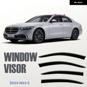 ベンツ Sクラス W221 W222 V223 アクセサリー ウィンドウバイザー ウェザーガード ドアバイザー ベントシェード ウェザーシールド ウィンドレイン - V223