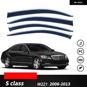 ベンツ Sクラス W221 W222 V223 アクセサリー ウィンドウバイザー ウェザーガード ドアバイザー ベントシェード ウェザーシールド ウィンドレイン - W221